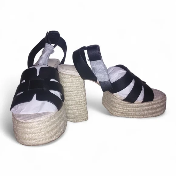 The Drop Women's Black Bea Platform Heel Size 7.5 - 4.6 Inch Heel - Picture 10 of 12